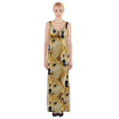 Doge, Memes, Pattern Thigh Split Maxi Dress by nateshop