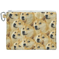 Doge, Memes, Pattern Canvas Cosmetic Bag (xxl) by nateshop