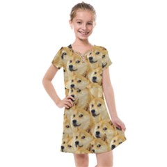 Doge, Memes, Pattern Kids  Cross Web Dress by nateshop