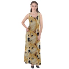 Doge, Memes, Pattern Sleeveless Velour Maxi Dress by nateshop