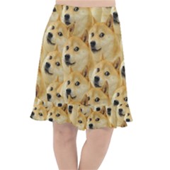 Doge, Memes, Pattern Fishtail Chiffon Skirt by nateshop