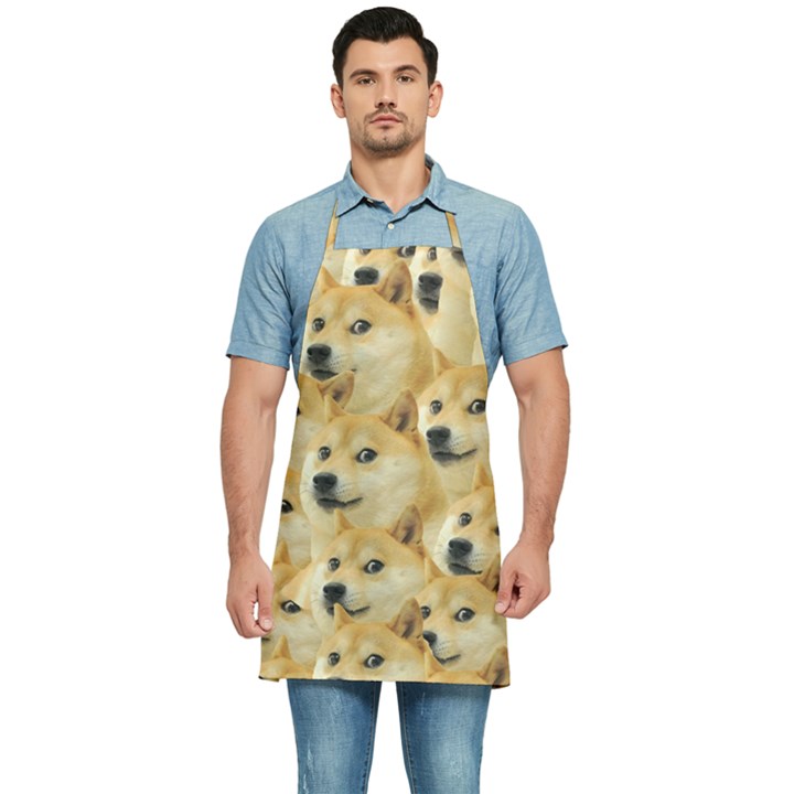 Doge, Memes, Pattern Kitchen Apron