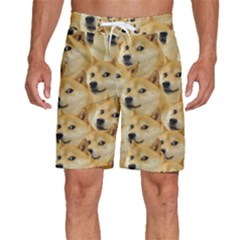 Doge, Memes, Pattern Men s Beach Shorts by nateshop