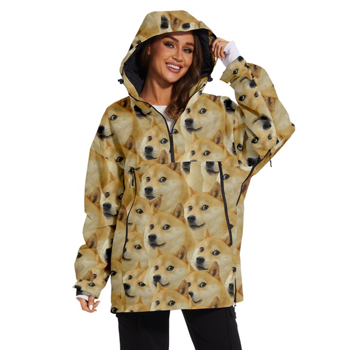 Doge, Memes, Pattern Women s Ski and Snowboard Jacket