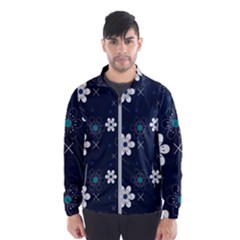 Flowers Pattern , Pattern, Flowers, Texture Men s Windbreaker by nateshop