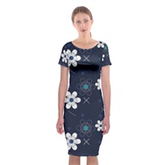 Flowers Pattern , Pattern, Flowers, Texture Classic Short Sleeve Midi Dress by nateshop