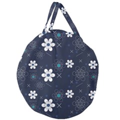 Flowers Pattern , Pattern, Flowers, Texture Giant Round Zipper Tote