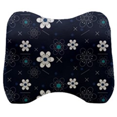 Flowers Pattern , Pattern, Flowers, Texture Velour Head Support Cushion