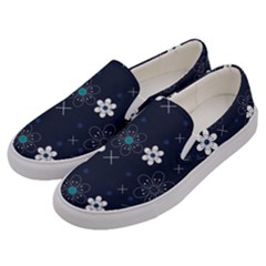 Flowers Pattern , Pattern, Flowers, Texture Men s Canvas Slip Ons