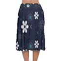 Flowers Pattern , Pattern, Flowers, Texture Velvet Flared Midi Skirt View2