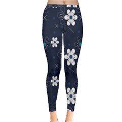 Flowers Pattern , Pattern, Flowers, Texture Inside Out Leggings