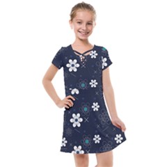 Flowers Pattern , Pattern, Flowers, Texture Kids  Cross Web Dress by nateshop