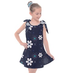 Flowers Pattern , Pattern, Flowers, Texture Kids  Tie Up Tunic Dress by nateshop