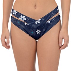 Flowers Pattern , Pattern, Flowers, Texture Double Strap Halter Bikini Bottoms