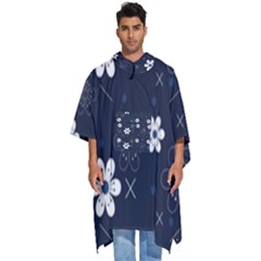 Flowers Pattern , Pattern, Flowers, Texture Men s Hooded Rain Ponchos by nateshop