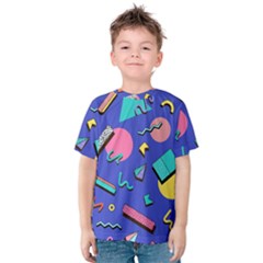 Geometric Shapes Material Design, Lollipop, Lines Kids  Cotton T-shirt