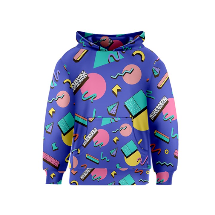 Geometric Shapes Material Design, Lollipop, Lines Kids  Pullover Hoodie