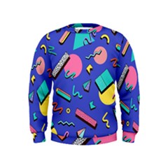 Geometric Shapes Material Design, Lollipop, Lines Kids  Sweatshirt by nateshop