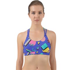 Geometric Shapes Material Design, Lollipop, Lines Back Web Sports Bra by nateshop