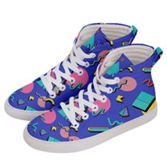 Geometric Shapes Material Design, Lollipop, Lines Women s Hi-top Skate Sneakers by nateshop