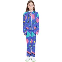 Geometric Shapes Material Design, Lollipop, Lines Kids  Tracksuit by nateshop