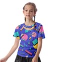 Geometric Shapes Material Design, Lollipop, Lines Kids  Front Cut T-Shirt View2