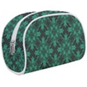 Green Damask Pattern Vintage Floral Pattern, Green Vintage Make Up Case (Medium) View1