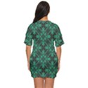 Green Damask Pattern Vintage Floral Pattern, Green Vintage Just Threw It On Dress View4