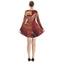 Holiday, Chinese New Year, Year Of The Tiger Long Sleeve Velvet V-neck Dress View2