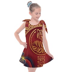 Holiday, Chinese New Year, Year Of The Tiger Kids  Tie Up Tunic Dress