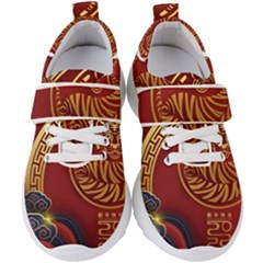 Holiday, Chinese New Year, Year Of The Tiger Kids  Velcro Strap Shoes