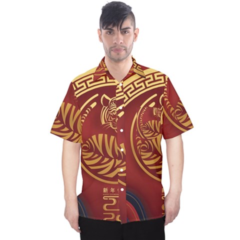 Holiday, Chinese New Year, Year Of The Tiger Men s Hawaii Shirt by nateshop