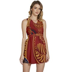 Holiday, Chinese New Year, Year Of The Tiger Sleeveless High Waist Mini Dress by nateshop