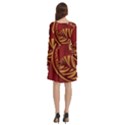 Holiday, Chinese New Year, Year Of The Tiger Long Sleeve Knee Length Skater Dress With Pockets View4