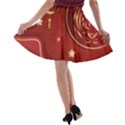 Holiday, Chinese New Year, A-line Skater Skirt View2