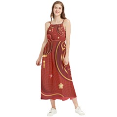 Holiday, Chinese New Year, Boho Sleeveless Summer Dress