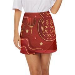 Holiday, Chinese New Year, Mini Front Wrap Skirt