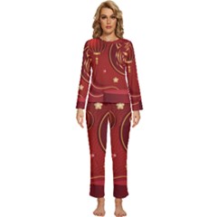 Holiday, Chinese New Year, Womens  Long Sleeve Lightweight Pajamas Set by nateshop