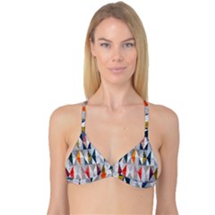 Mosaic, Colorful, Rhombuses, Pattern, Geometry Reversible Tri Bikini Top