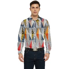 Mosaic, Colorful, Rhombuses, Pattern, Geometry Men s Long Sleeve  Shirt by nateshop