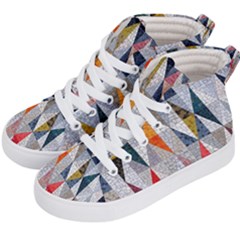 Mosaic, Colorful, Rhombuses, Pattern, Geometry Kids  Hi-top Skate Sneakers by nateshop