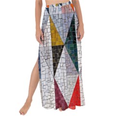 Mosaic, Colorful, Rhombuses, Pattern, Geometry Maxi Chiffon Tie-up Sarong by nateshop