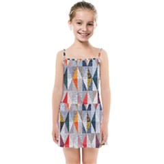 Mosaic, Colorful, Rhombuses, Pattern, Geometry Kids  Summer Sun Dress by nateshop