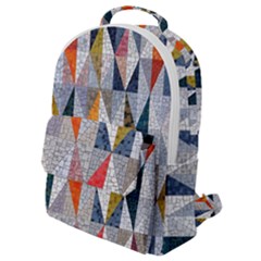 Mosaic, Colorful, Rhombuses, Pattern, Geometry Flap Pocket Backpack (small)