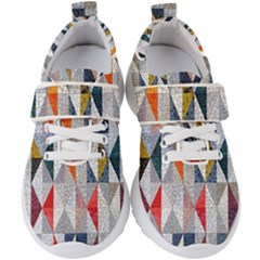 Mosaic, Colorful, Rhombuses, Pattern, Geometry Kids  Velcro Strap Shoes by nateshop