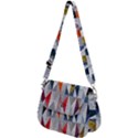 Mosaic, Colorful, Rhombuses, Pattern, Geometry Saddle Handbag View2