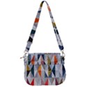 Mosaic, Colorful, Rhombuses, Pattern, Geometry Saddle Handbag View3