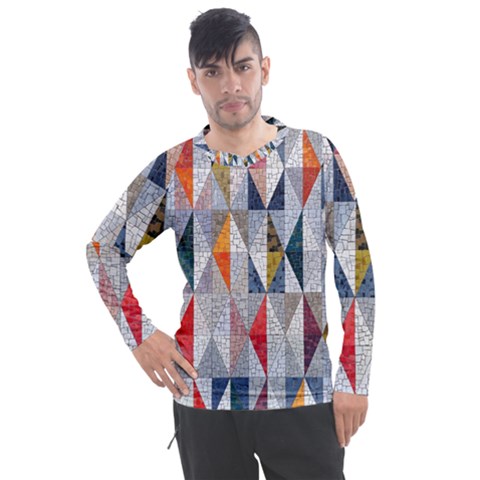 Mosaic, Colorful, Rhombuses, Pattern, Geometry Men s Pique Long Sleeve T-shirt by nateshop