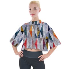 Mosaic, Colorful, Rhombuses, Pattern, Geometry Mock Neck T-shirt by nateshop