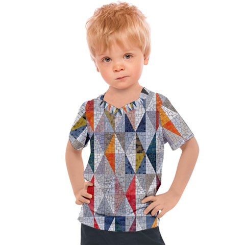 Mosaic, Colorful, Rhombuses, Pattern, Geometry Kids  Sports T-shirt by nateshop